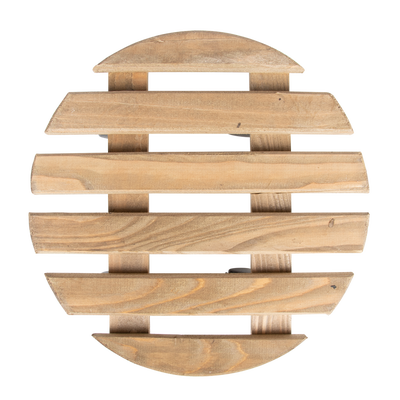 Carro Porta Macetas Madera Redondo